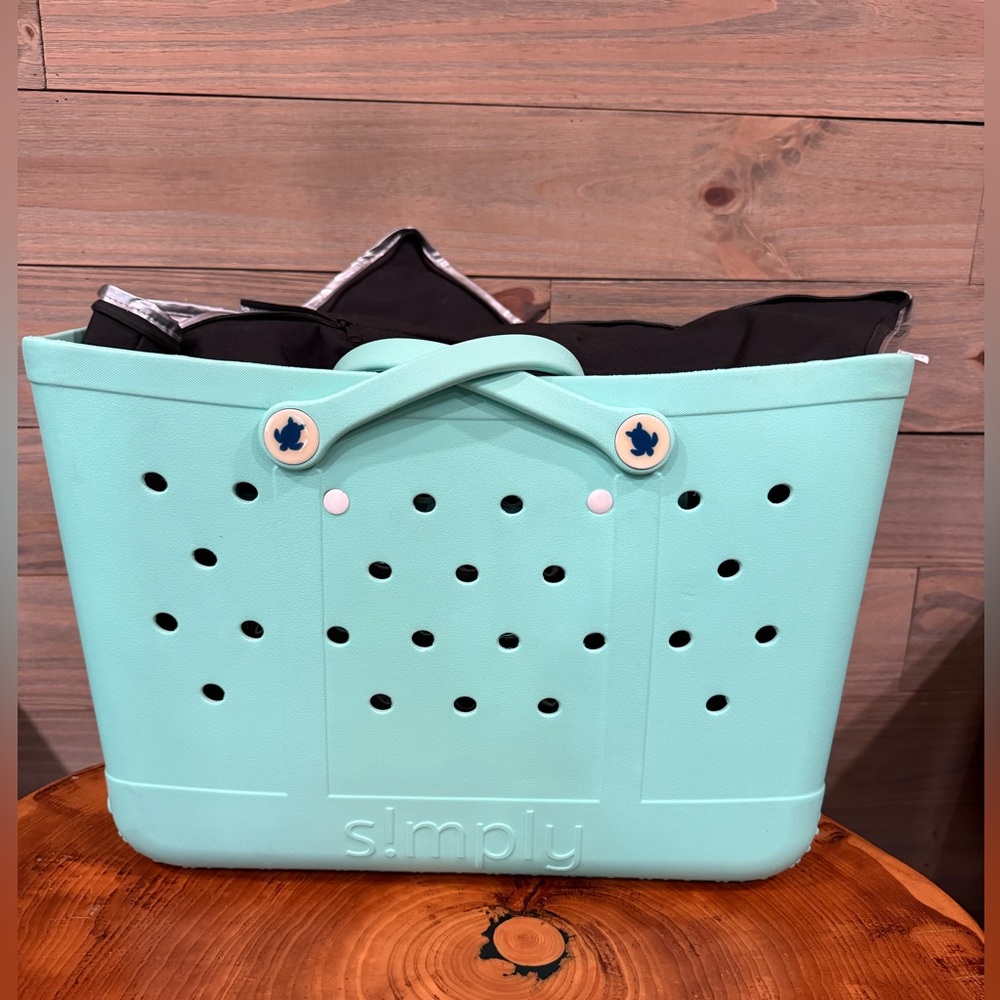 Simply Southern Mint Green Tote Bag with Cooler(large size tote) - Picture 6 of 10